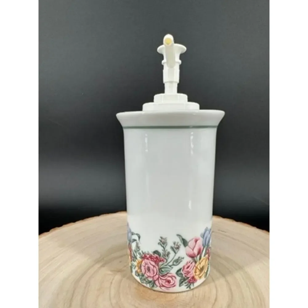 Vintage Bill Blass Floral Festival Soap Dispenser Andre Richard Japan 1986